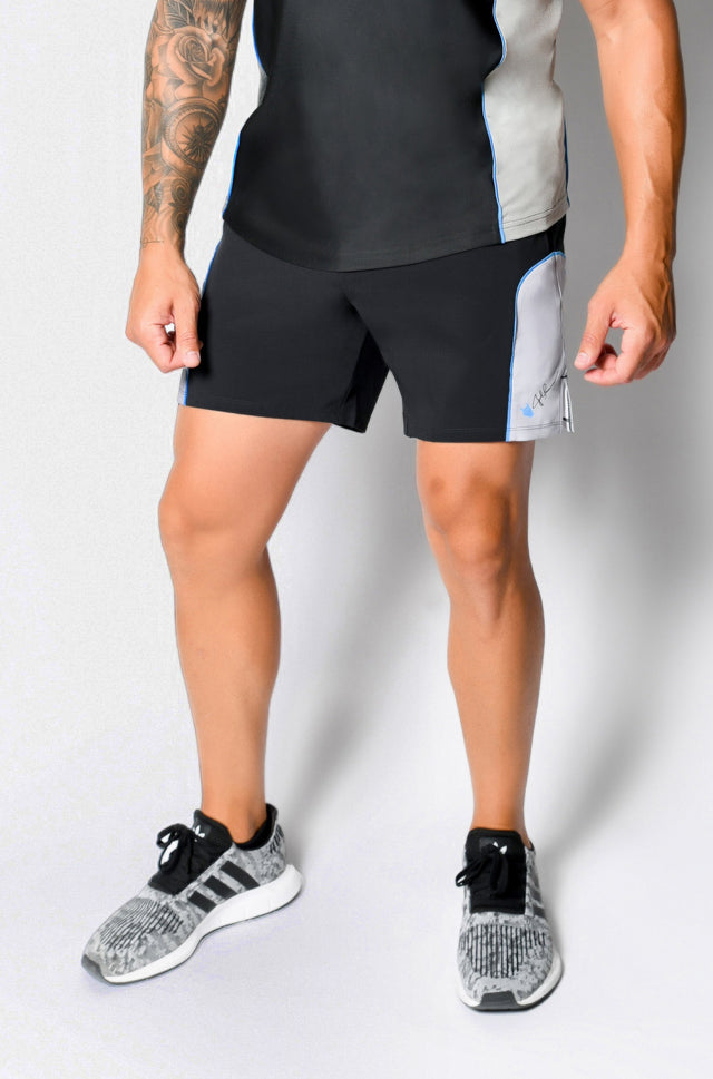 Black/Med Grey Htr. Active Shorts