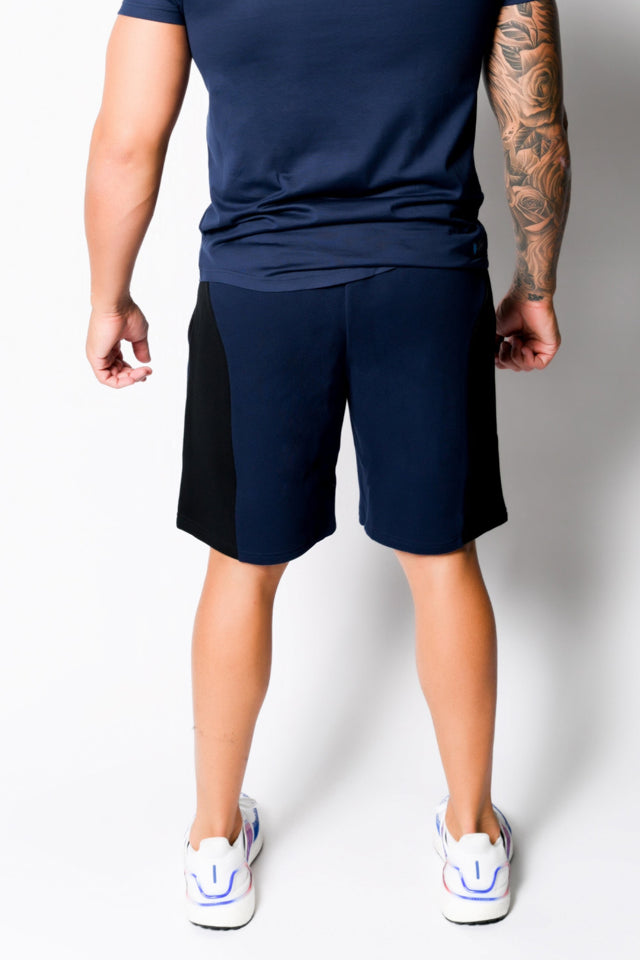 Navy/Black Sweat Shorts