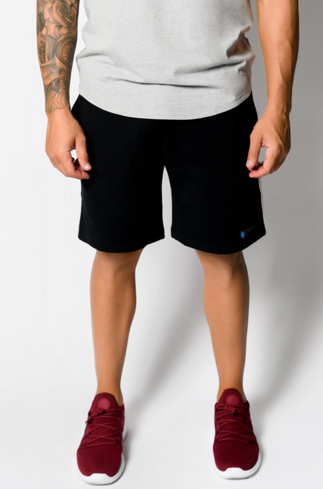 Black/Lt. Sports Htr. Sweat Shorts