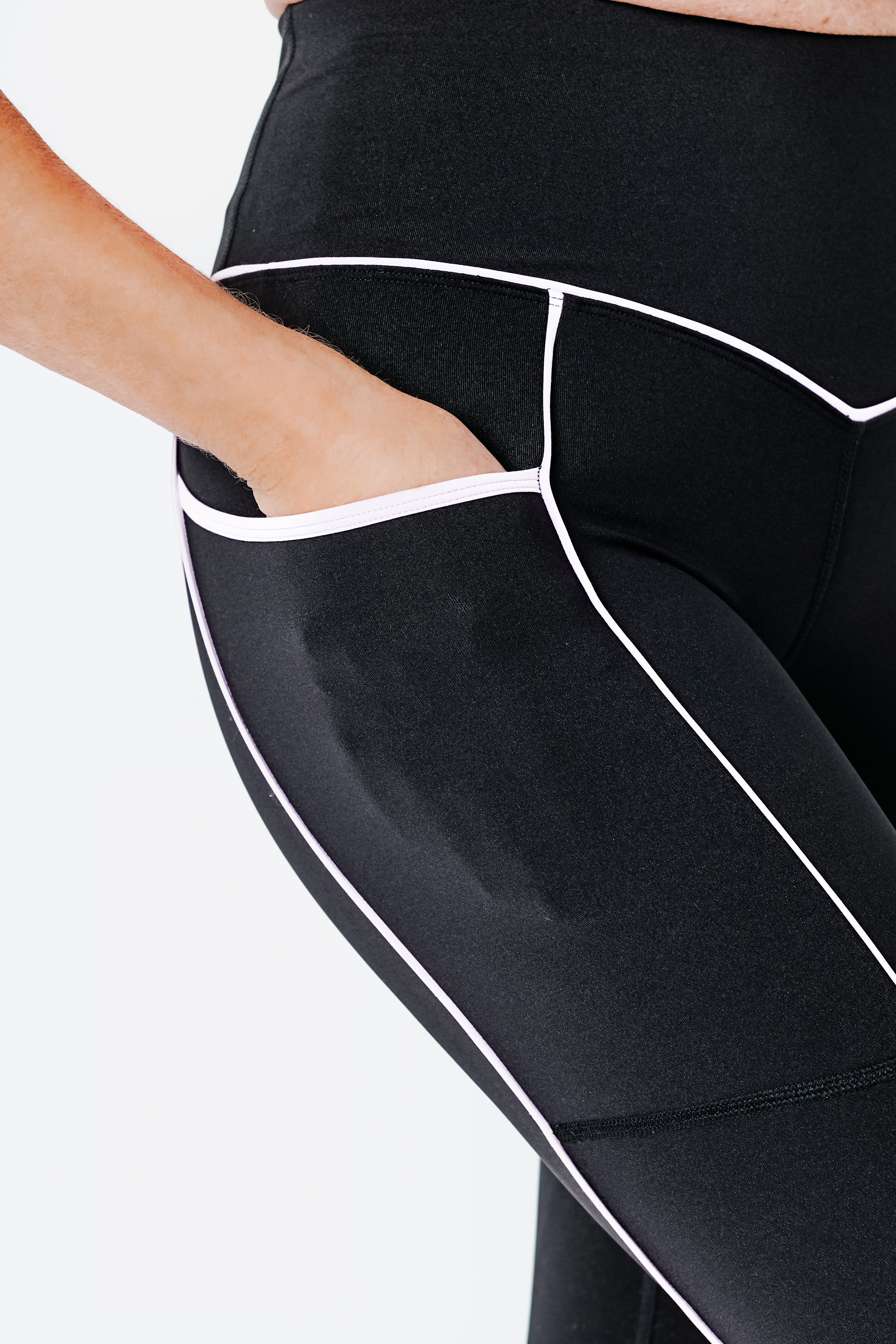 Black Leggings w/ White Piping – SewSewYou