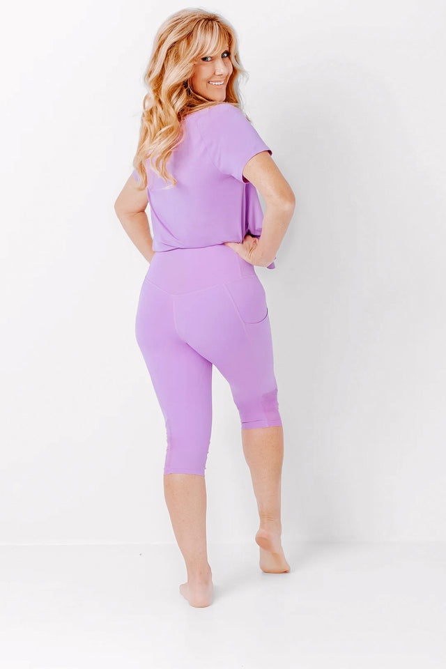 Purple Modal Short Sleeve Top