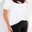 Fabulous Basics White/Silver Fabulous Modal Short Sleeve Top