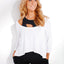 Fabulous Basics White Modal Long Sleeve Top