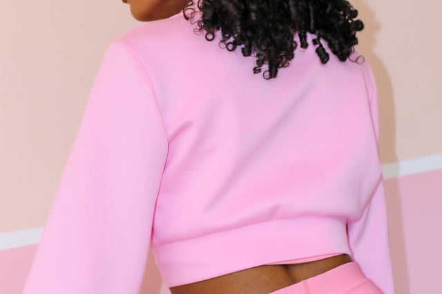 Arianna Jonae SS21 Pink Cropped Jacket - SewSewYou