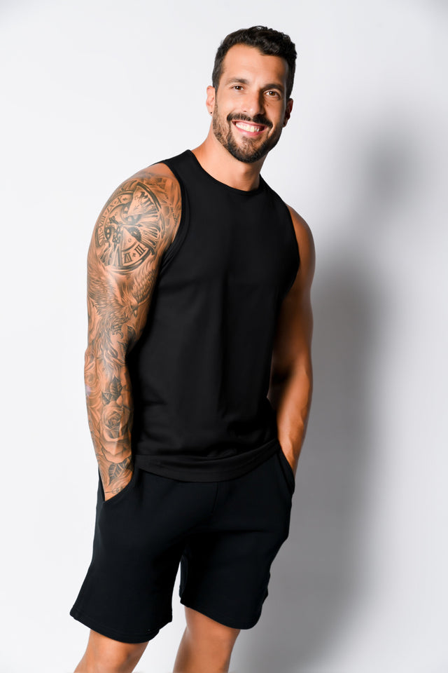 Black Jersey Sleeveless - SewSewYou