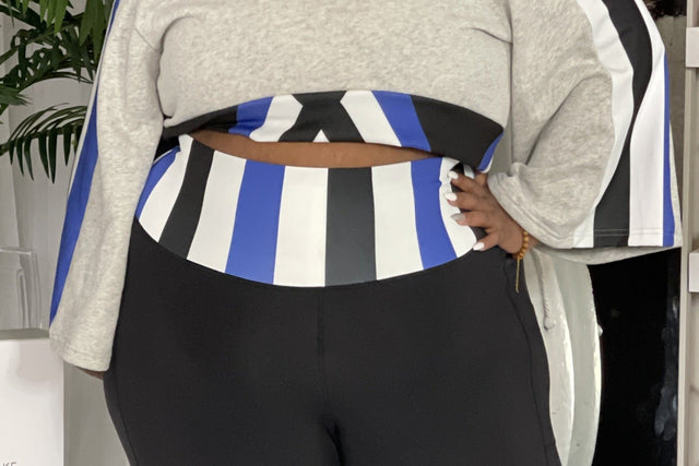 Daquana SS21 Black+Blue Leggings - SewSewYou