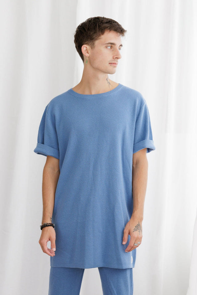 Ephina AW21 Collection Indigo Wash Oversized T-Shirt - SewSewYou