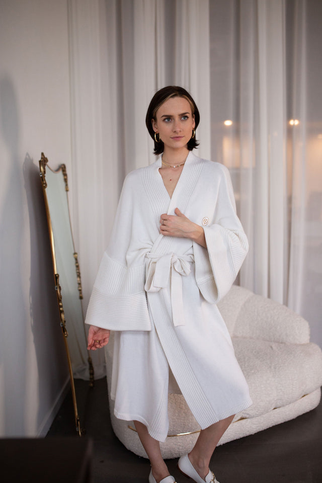 Ephina AW21 Collection Snowflake Knitted Robe - SewSewYou