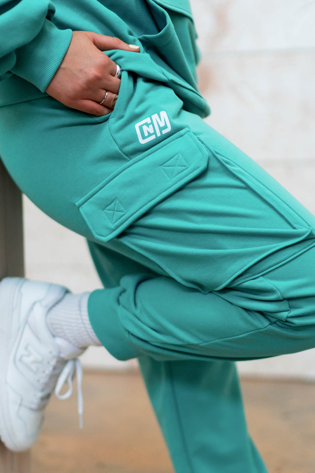 Green Cargo Sweat Pants - SewSewYou