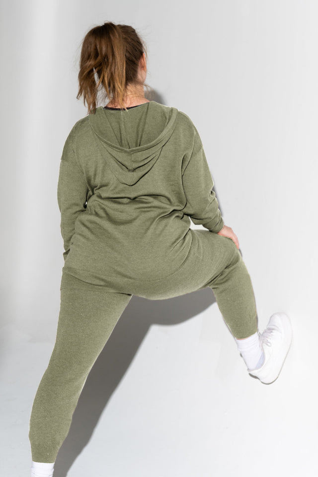 honestlyautumn Knitwear AW22 Muted Green Lounge Hoodie - SewSewYou