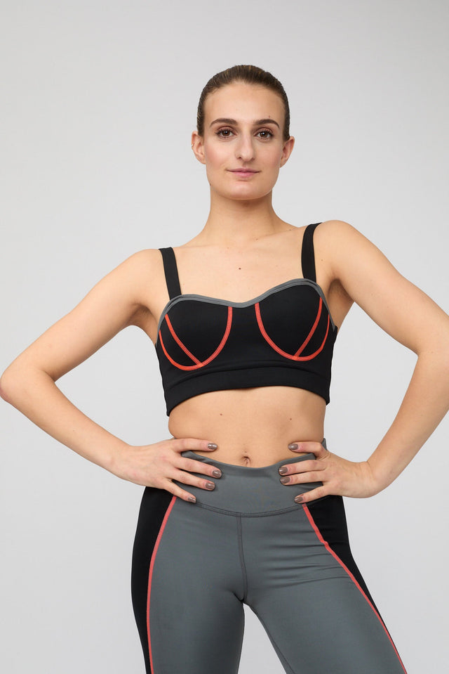 Impulse Collection Black Sports Bra - SewSewYou