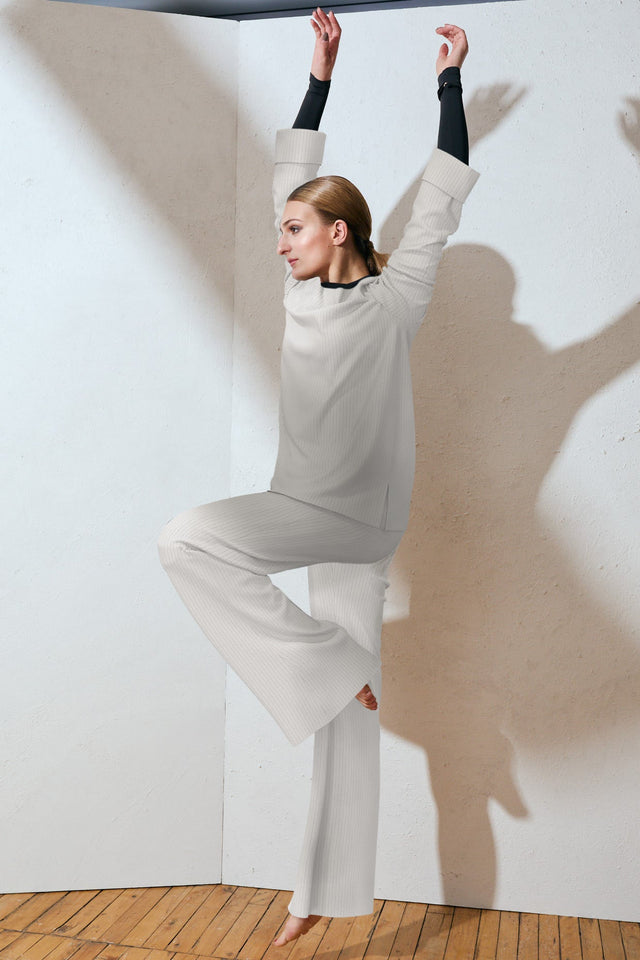 Impulse Collection Cream Flare Lounge Pants - SewSewYou