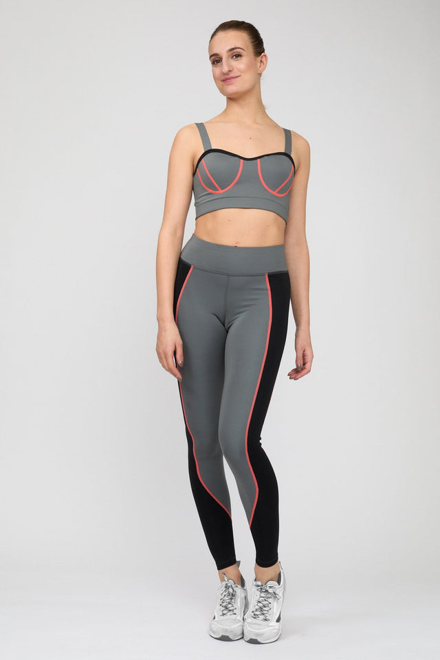 Impulse Collection Grey Sports Bra - SewSewYou