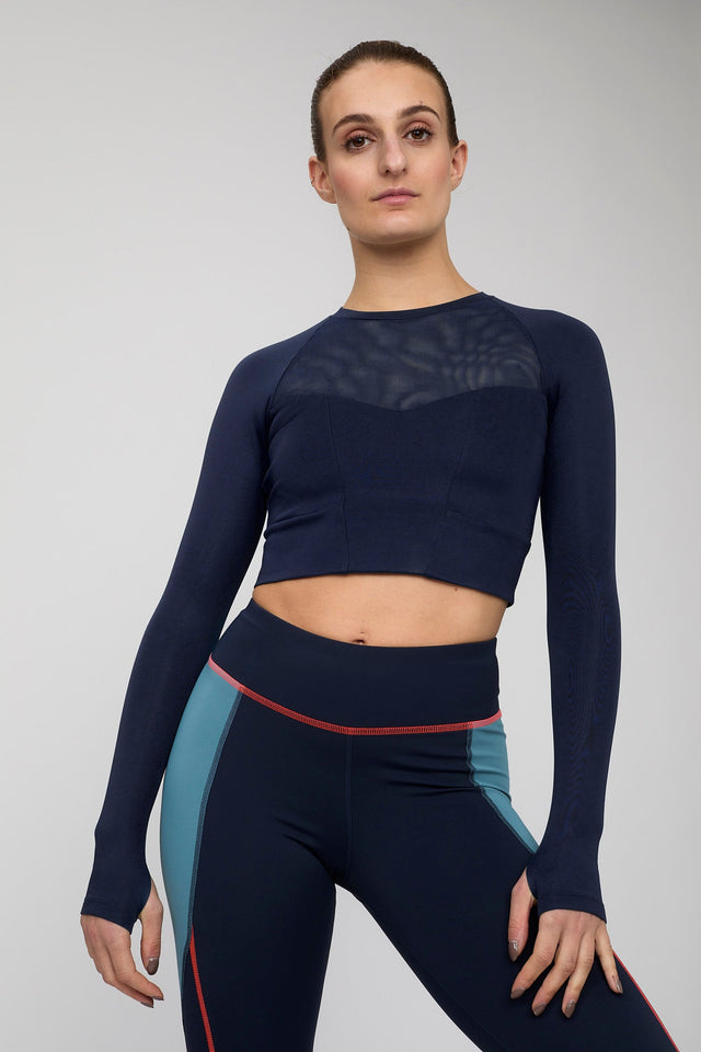 Impulse Collection Navy Cropped Top - SewSewYou