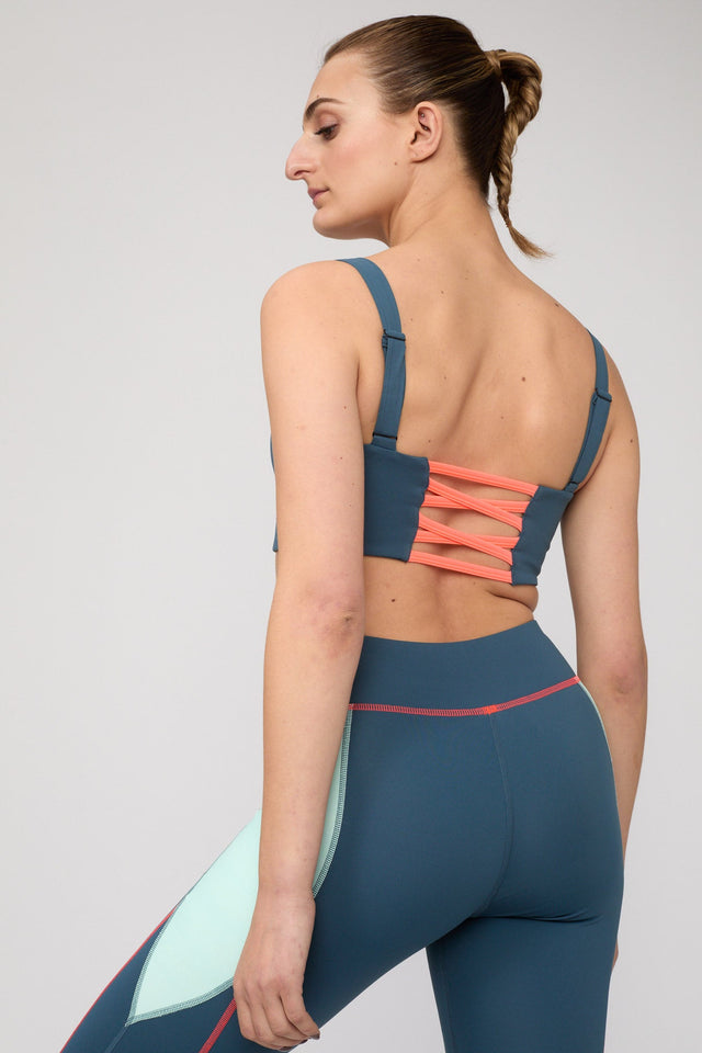 Impulse SS22 Comeback Ash Blue + Mint Sports Bra - SewSewYou