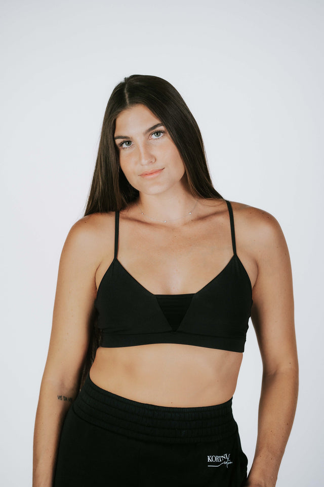 Kortni's Fall Collection AW22 Black Sports Bra - SewSewYou