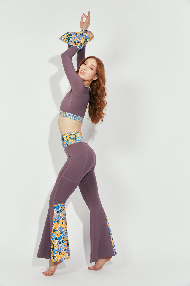 Melissa Becraft SS23 Comeback Lilac/Print Flare Leggings