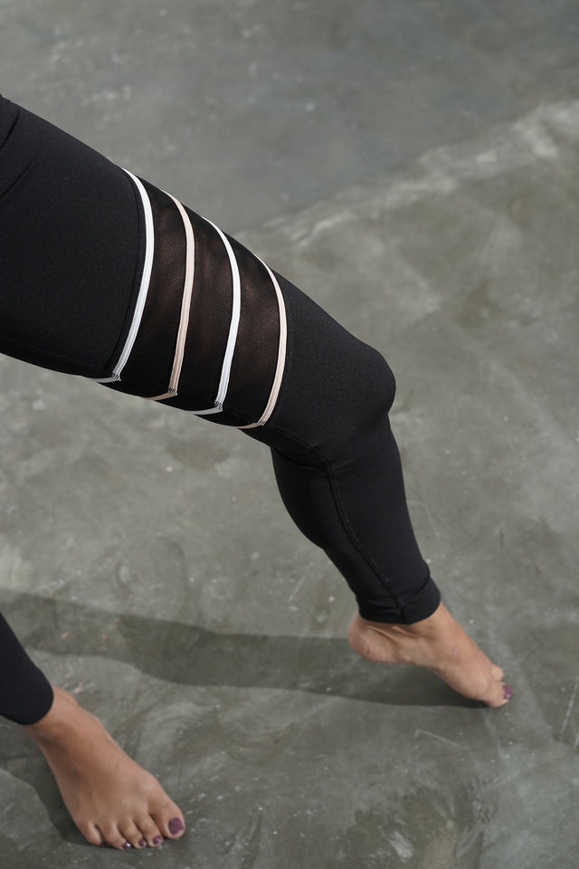 Movement SS22 Black + Nude Leggings - SewSewYou