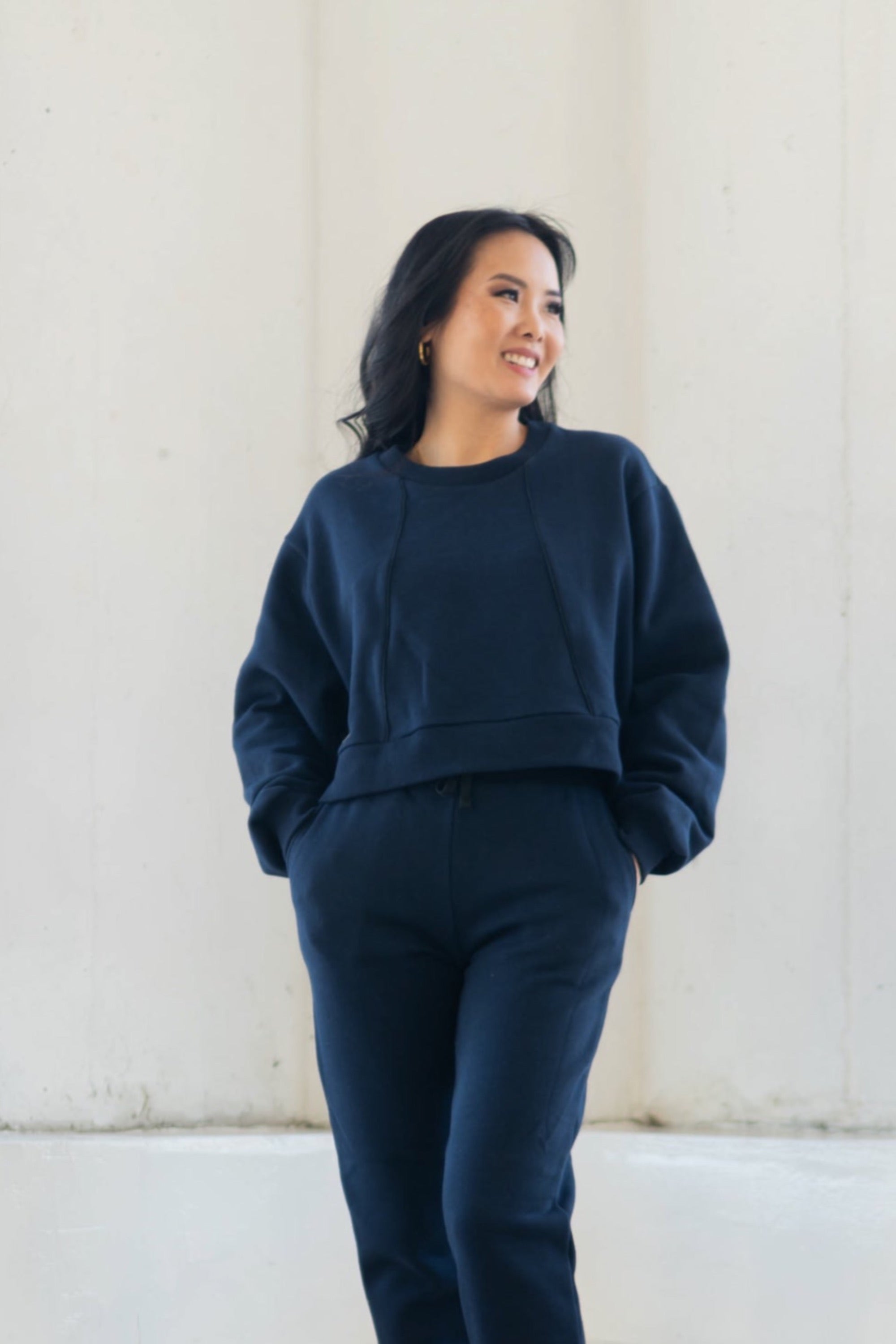 Ong Squad SS23 Navy Sweat Top + Piping – SewSewYou