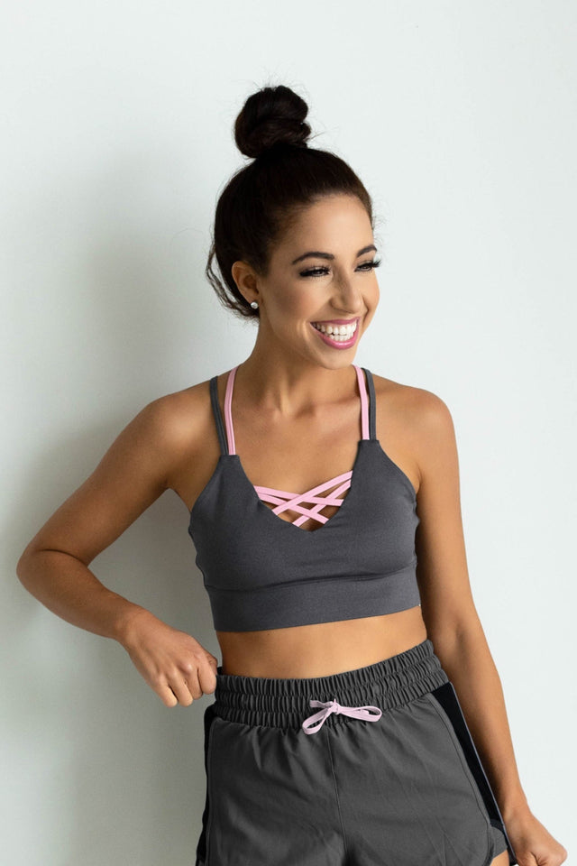 tWinning w/ Dawn & Cher AW22 Grey Sports Bra - SewSewYou