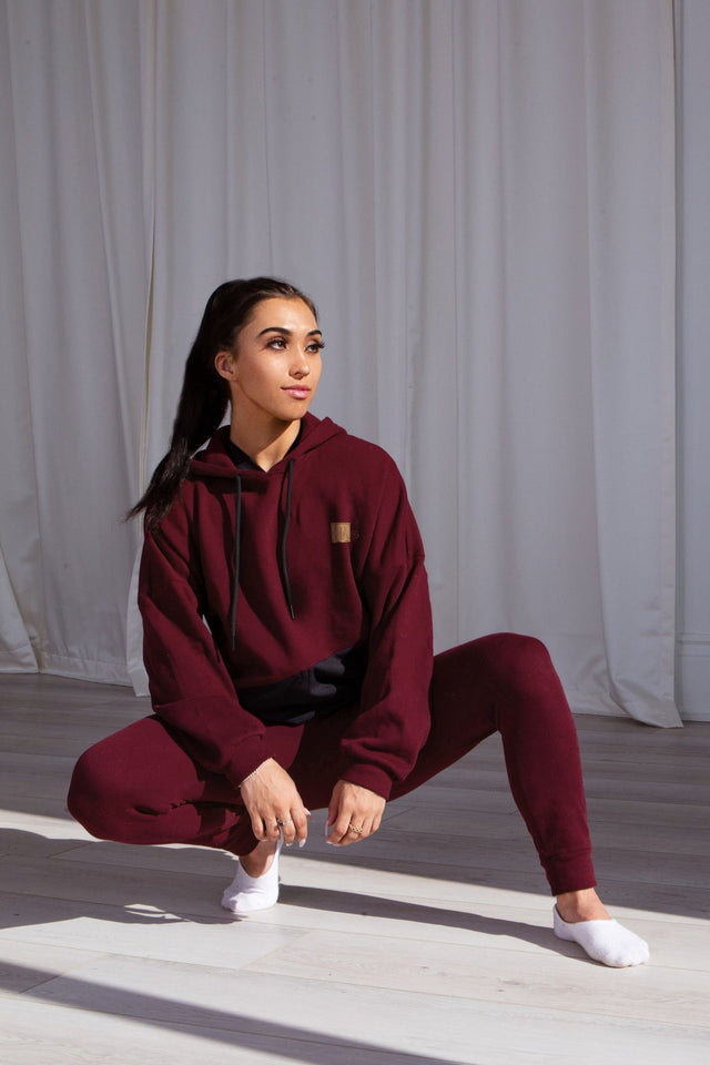 Unstoppable Me SS22 Maroon Oversized Hoodie - SewSewYou