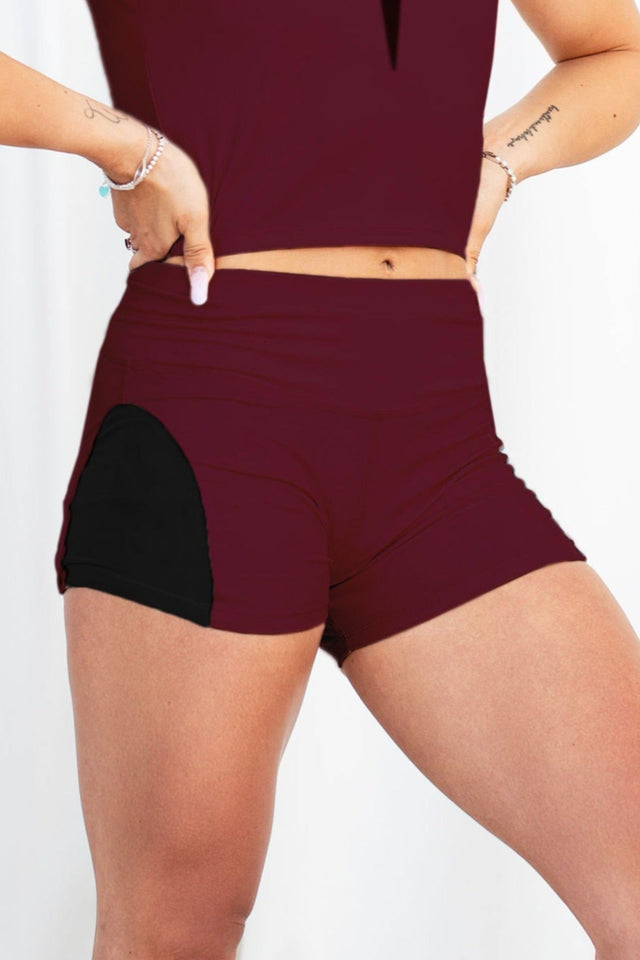 Unstoppable Me SS22 Maroon Shorts - SewSewYou