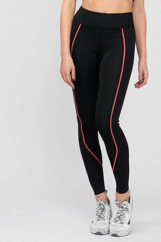 Impulse Collection Black Curved Side Panel Leggings