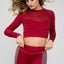 Impulse Collection Burgundy Cropped Top