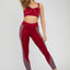 Impulse Collection Burgundy Curved Side Panel Leggings