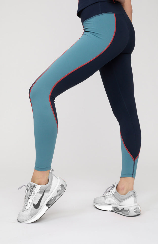 Impulse Collection Navy Curved Side Panel Leggings